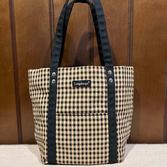 Longaberger Checkered Small Tote Bag - Picture 1 of 7